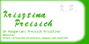 krisztina preisich business card